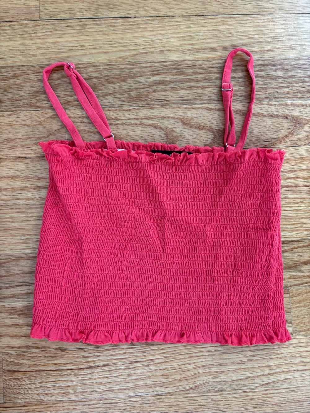 Red spaghetti strap top